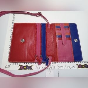 Genuine Leather purse. Vibrant colors.